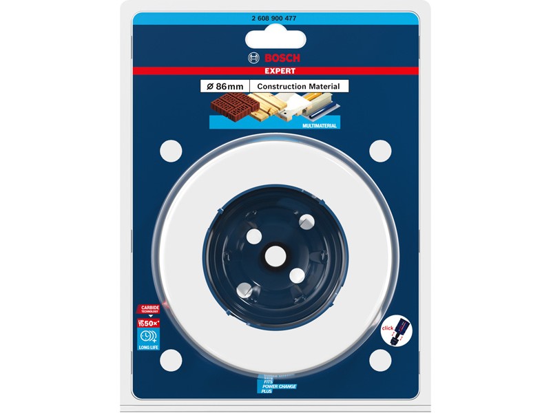 Žaga za izrezovanje lukenj Bosch EXPERT Construction Material, 86x60mm, 2608900477